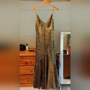 Animal Print Maxi Slip Dress